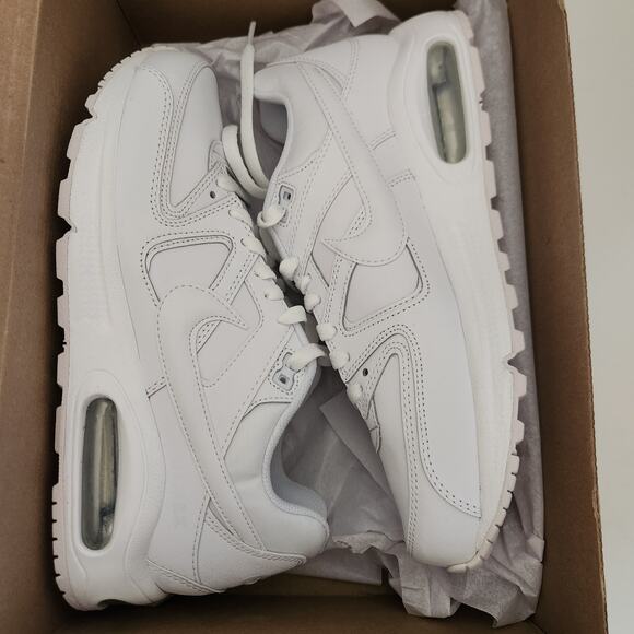 Nike Air Max Command Leather Mens 749760 - White Metallic Silver 102 US 8.5